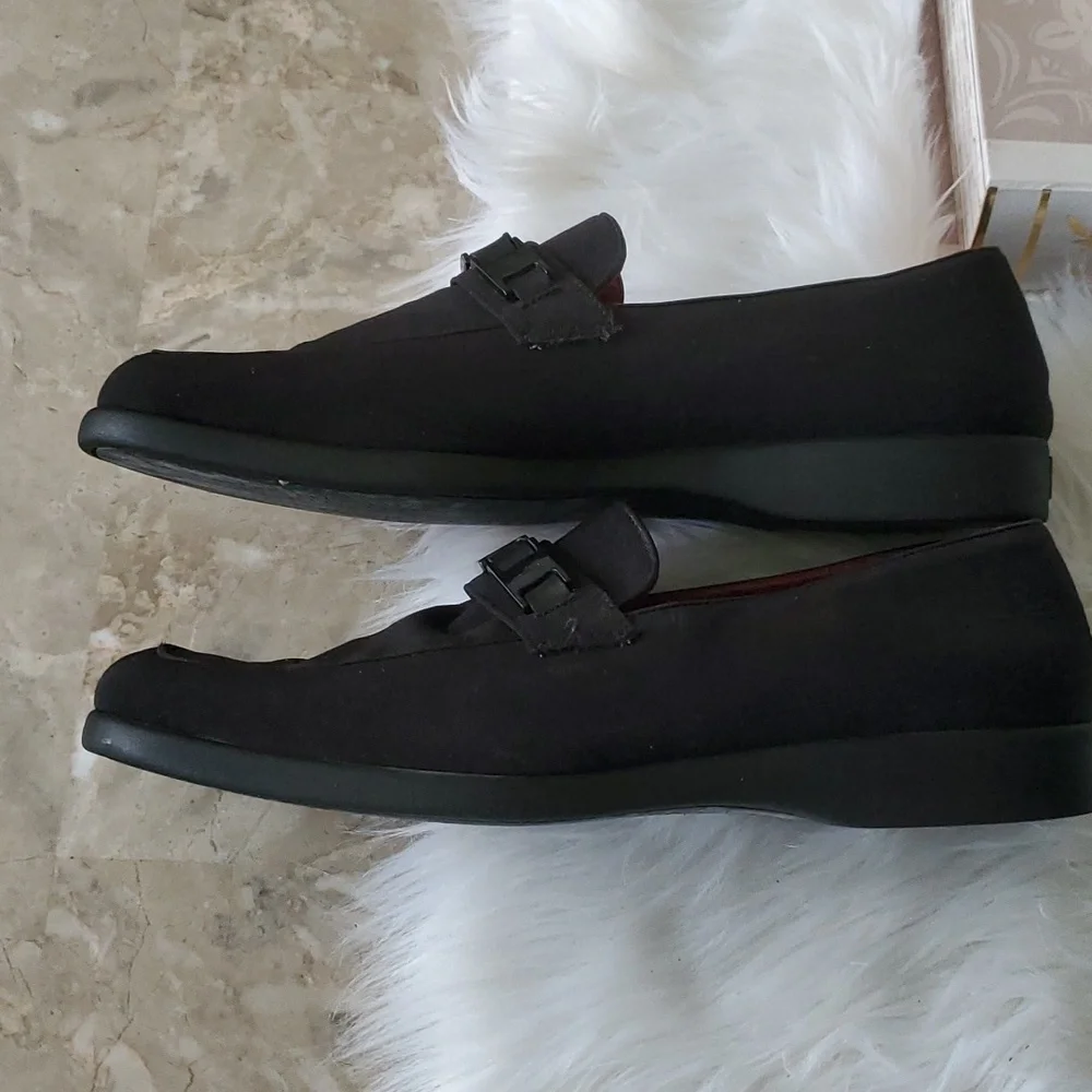 Salvatore ferragamo sport  black canvas slipon loafers size 11B - Picture 3 of 17